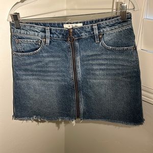 We the free jean skirt with full zipper size 27